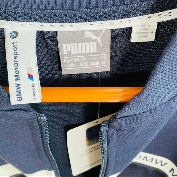 NEW Puma X BMW MOTORSPORT Navy Blue & White Jacket w Pockets Size M - Picture 5 of 7
